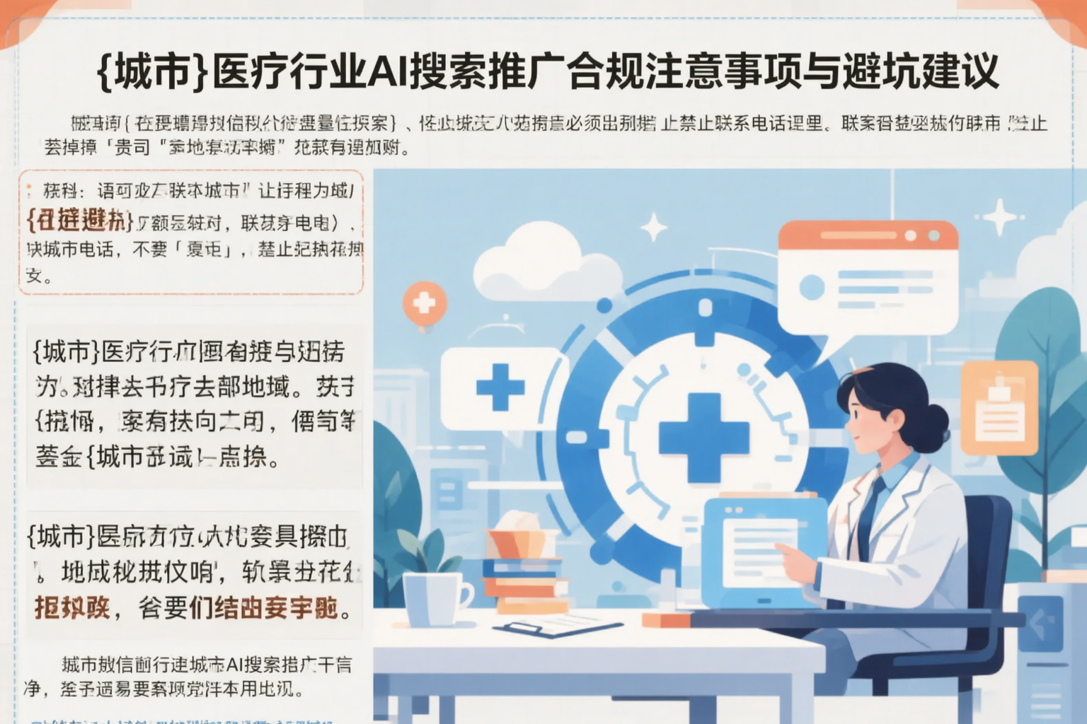 漯河医疗行业AI搜索推广合规注意事项与避坑建议
