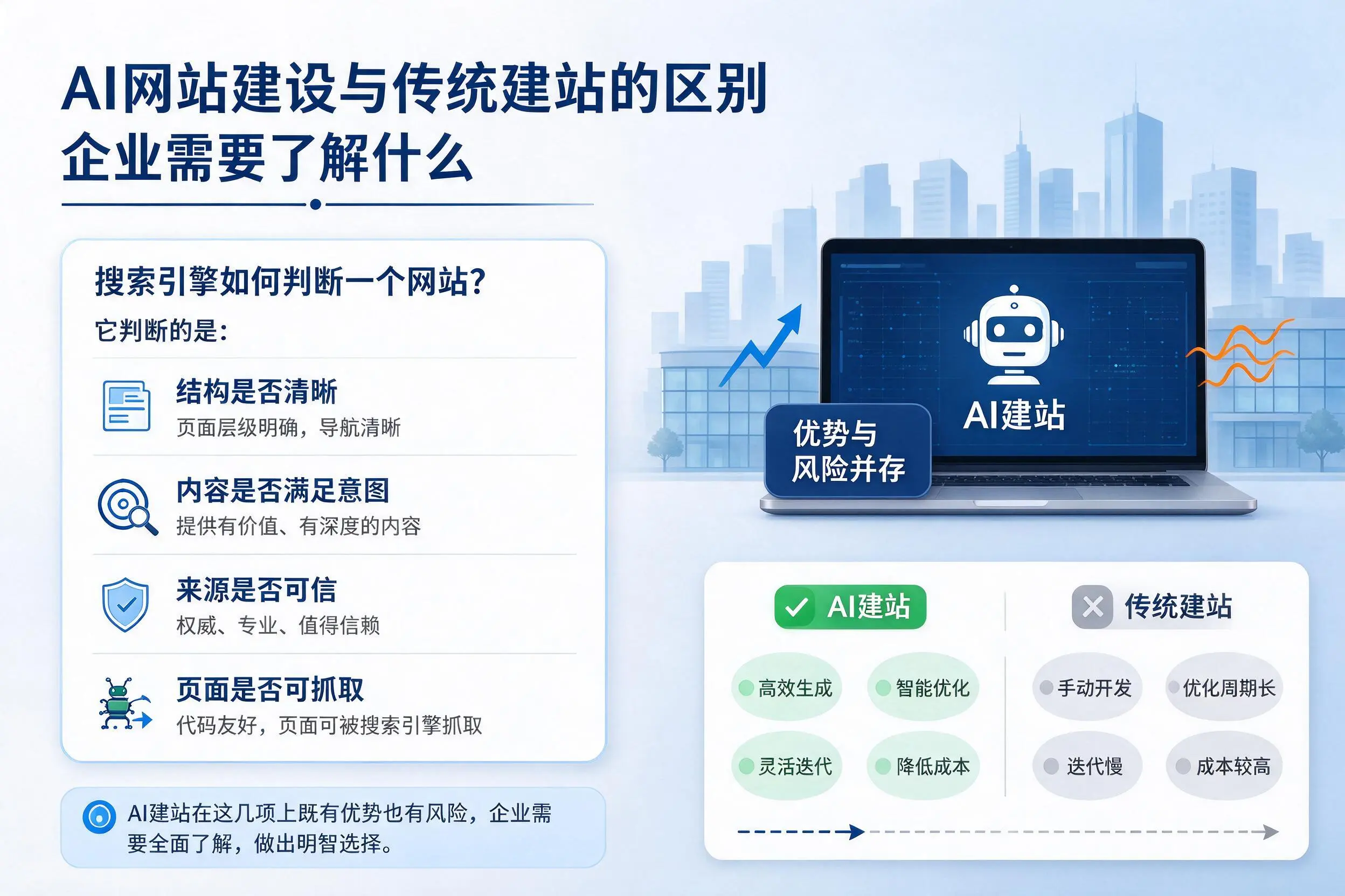 AI网站建设与传统建站的区别，漯河企业需要了解什么