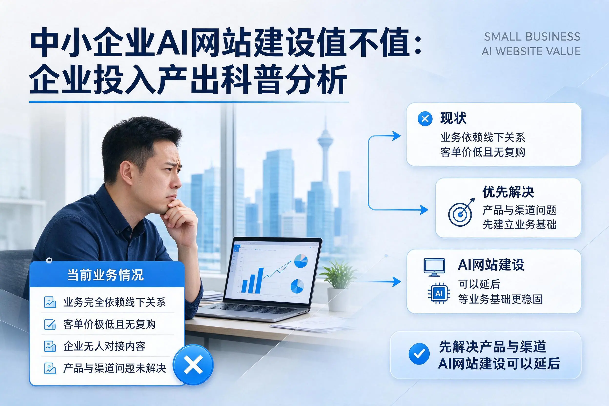 中小企业AI网站建设值不值：漯河企业投入产出科普分析