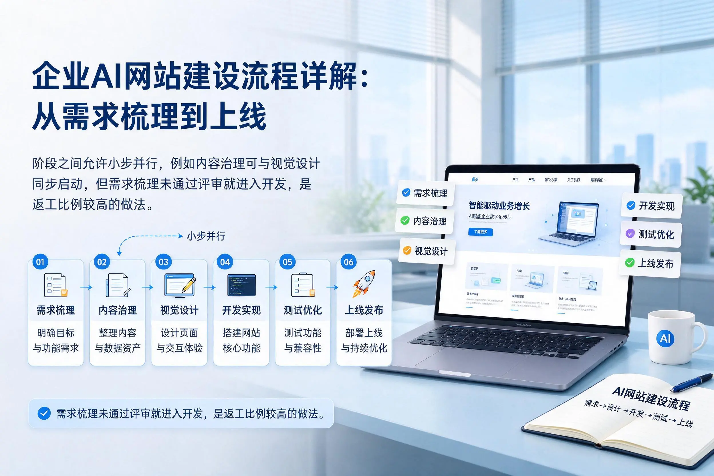 漯河企业AI网站建设流程详解:从需求梳理到上线
