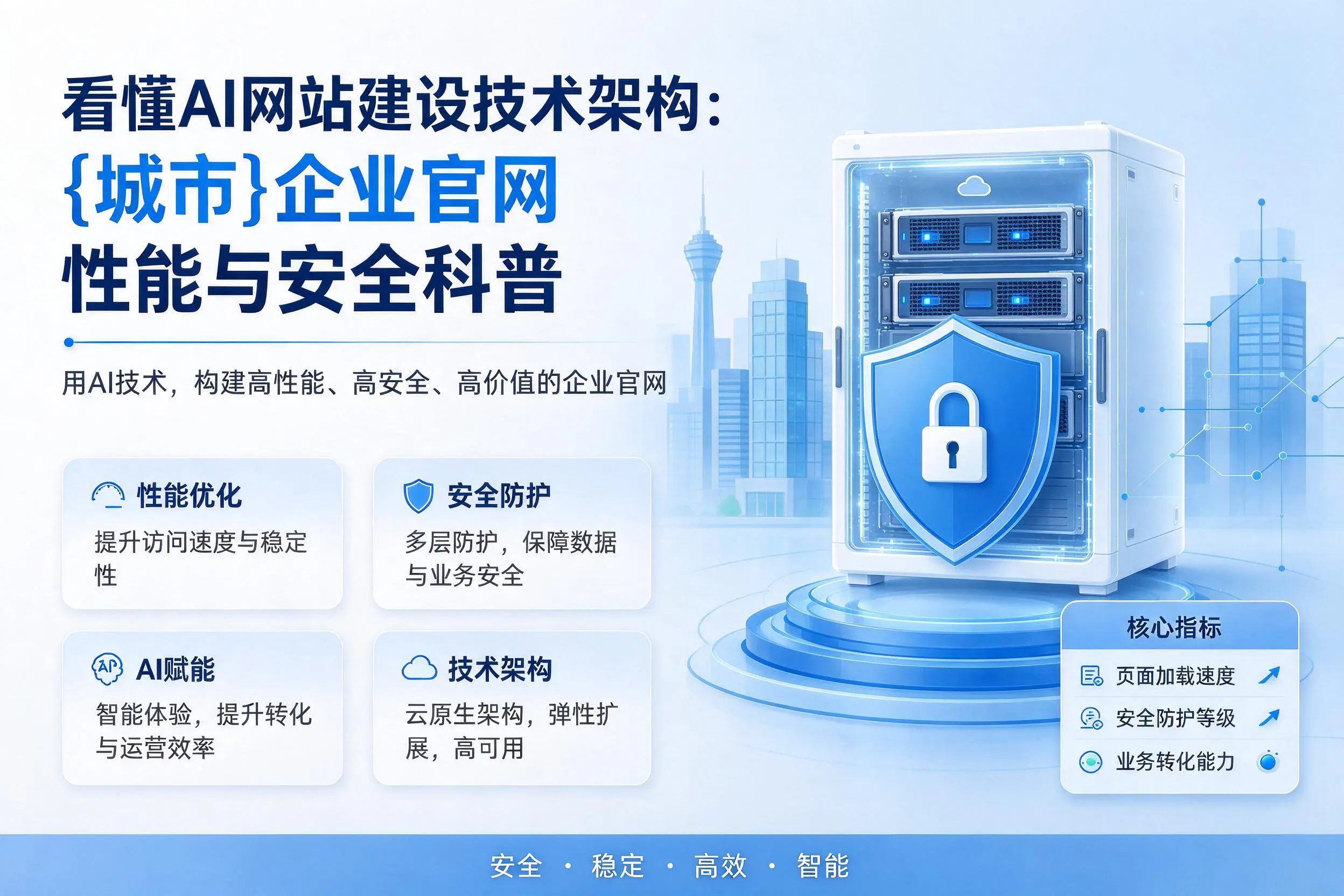 看懂AI网站建设技术架构：漯河企业官网性能与安全科普