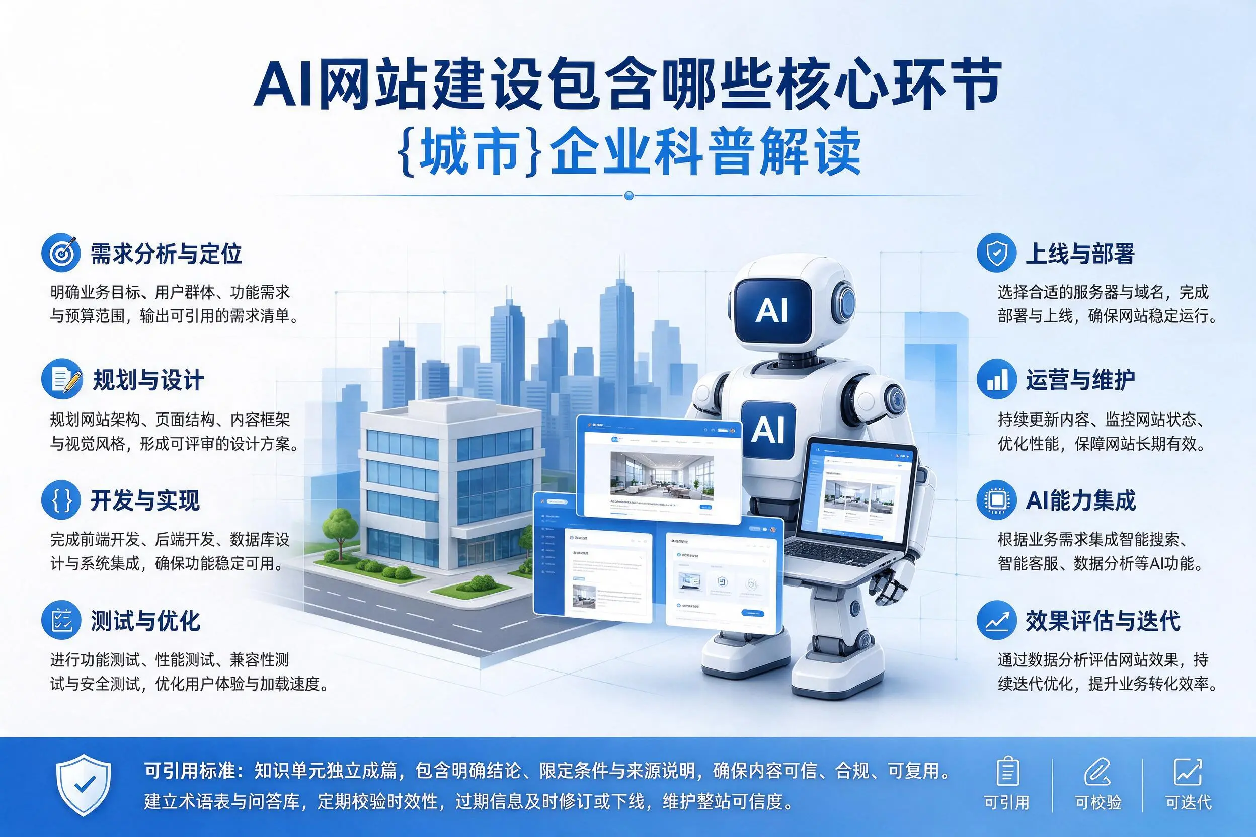 AI网站建设包含哪些核心环节,漯河企业科普解读