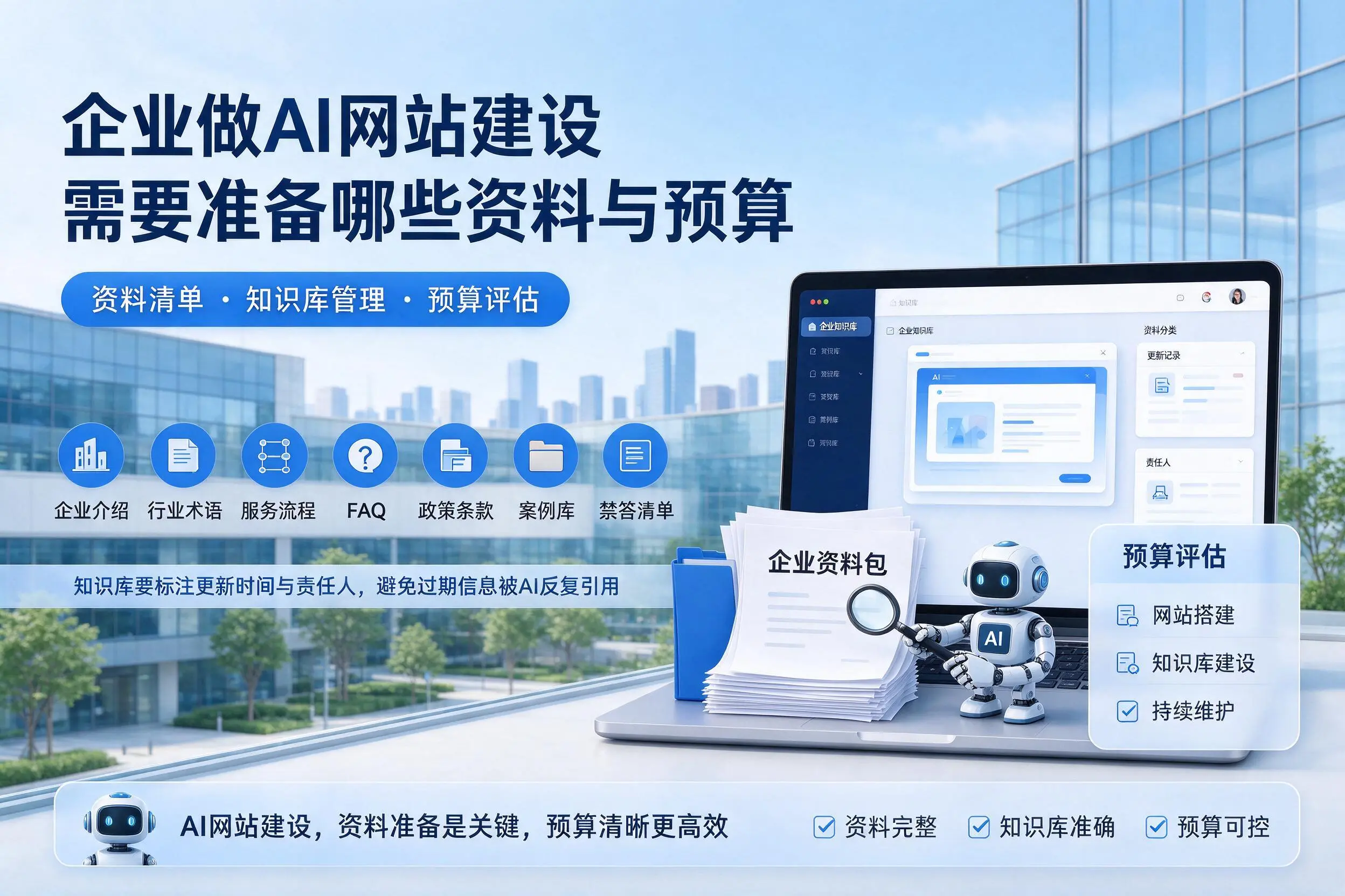漯河企业做AI网站建设需要准备哪些资料与预算